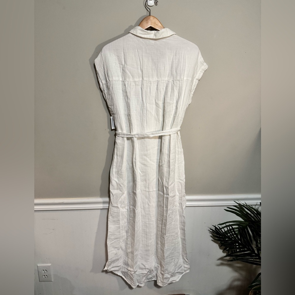 Old Navy White Linen Midi Dress - Picture 2 of 5